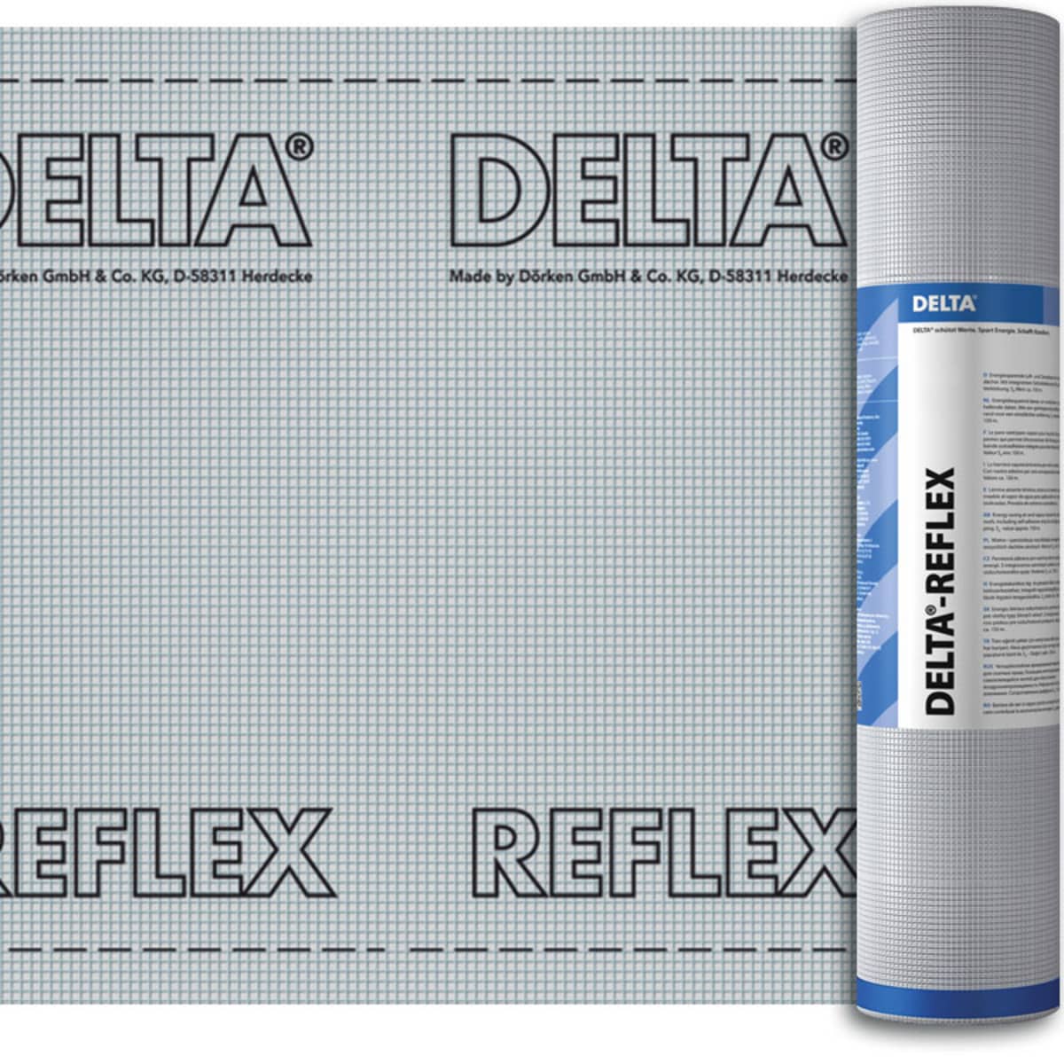 DELTA-REFLEX  пленка с алюминиевым рефлексным слоем, 180 г/м2 1,5мх50м